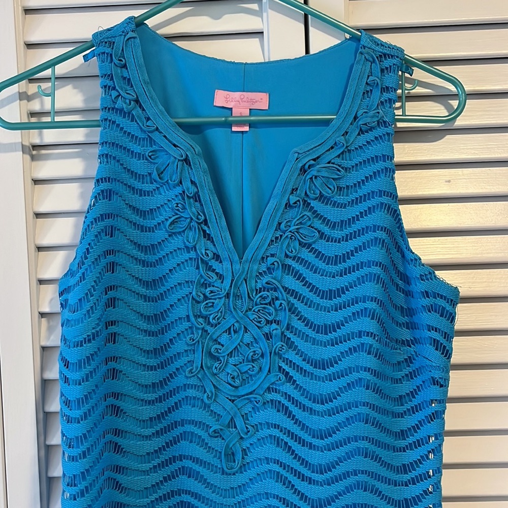 Lilly Pulitzer aqua blue stunning dress - Picture 2 of 2